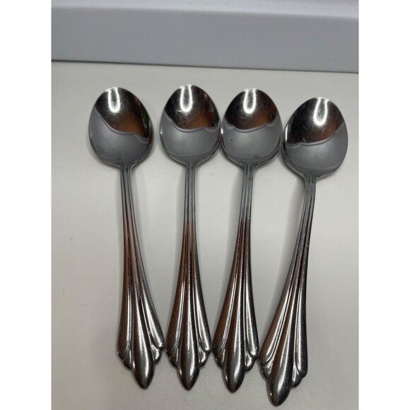 4 Reed & Barton SARAJEVO Stainless  Place/Oval Soup Spoons Select Flatware 7 1/8 - Picture 3 of 7